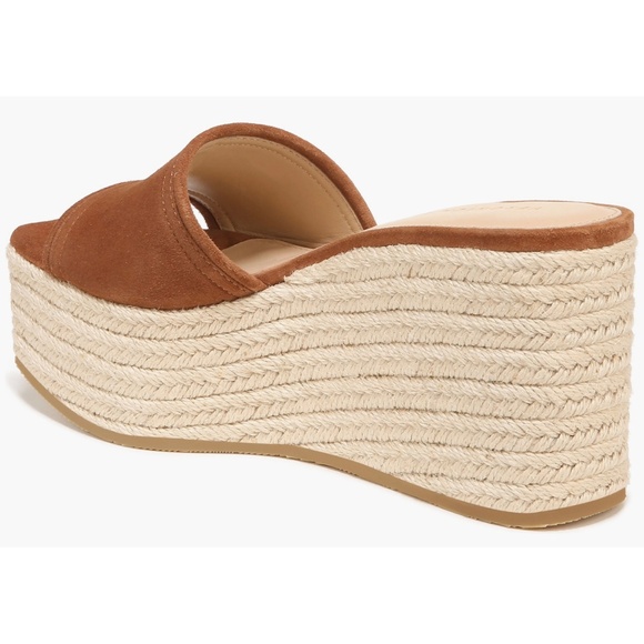 NEW VERONICA BEARD GABLE HAZELWOOD SUEDE ESPADRILLE PLATFORM WEDGE SANDAL. SZ 8M - Picture 2 of 10